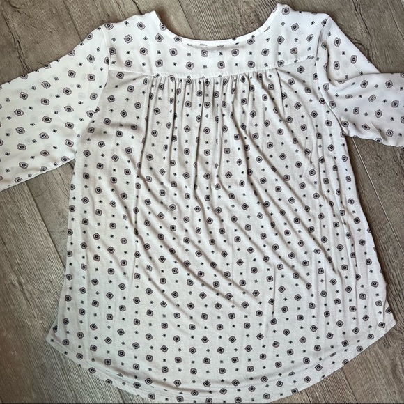 LOFT Mixed Media Bell Cuff Top | Size Small - Picture 10 of 12